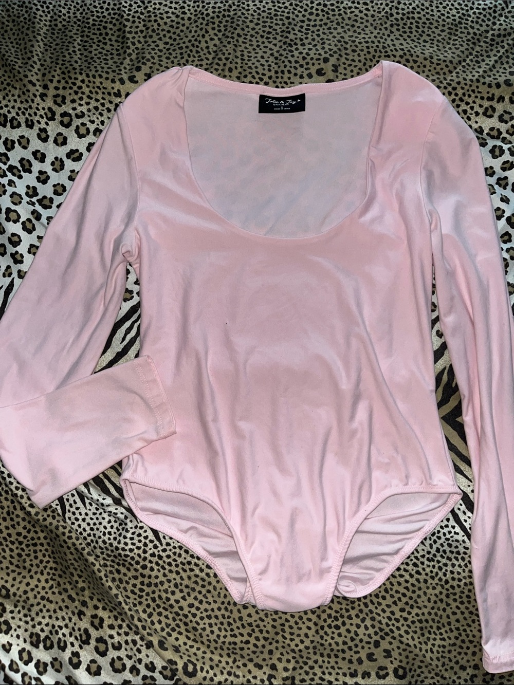Vintage Vibes Light Pink Long Sleeve Bodysuit